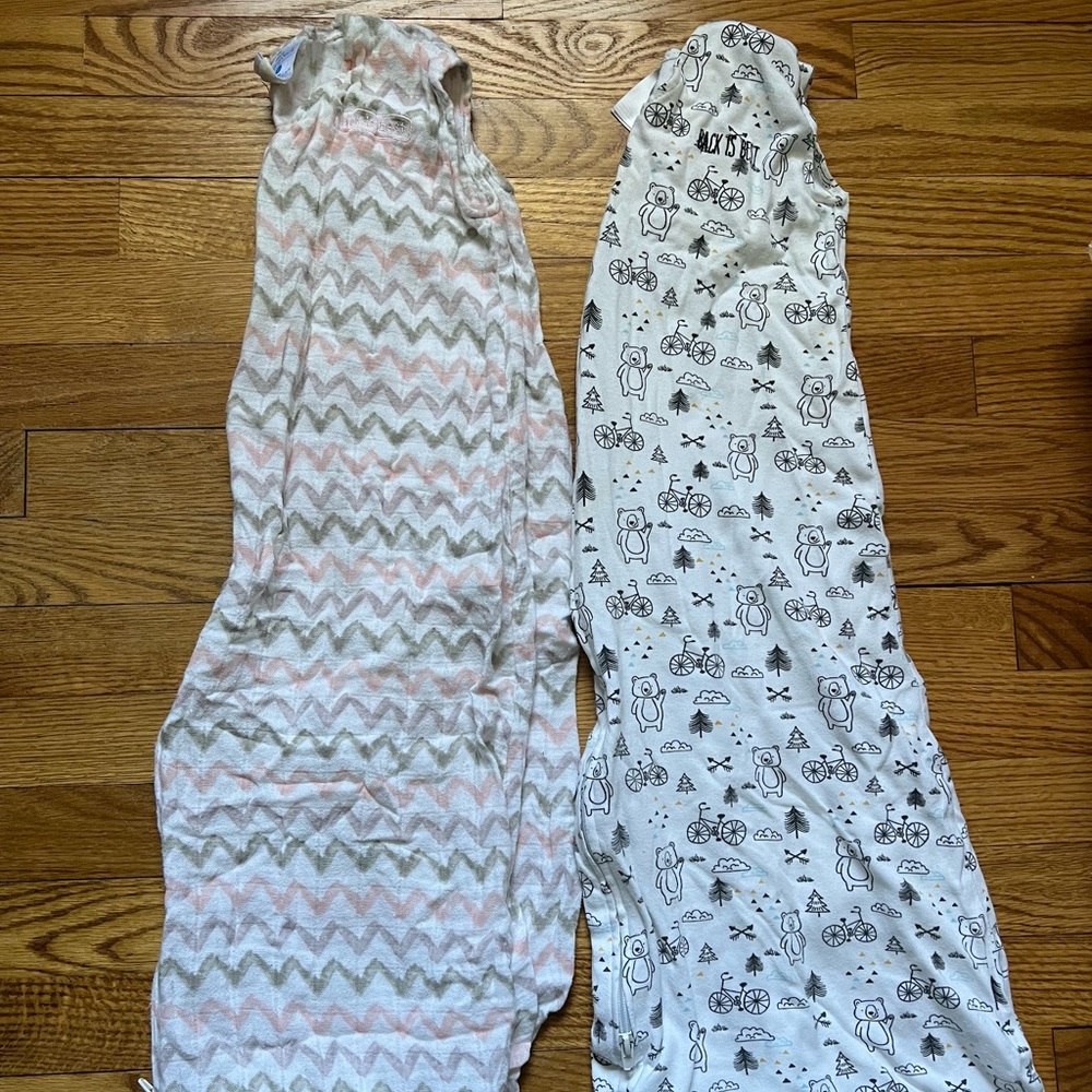 Set of Two halo size large sleep sacks,